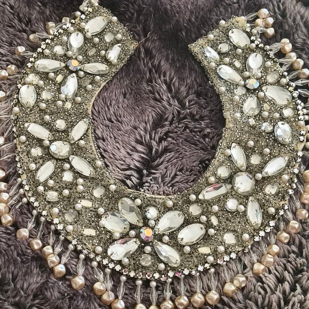 Vintage Hand Stitched Bridal jewelry. Mid 20th century